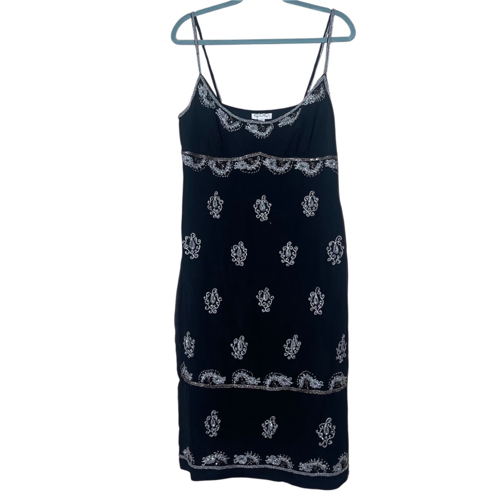 90s Vintage Beaded Midi Dress